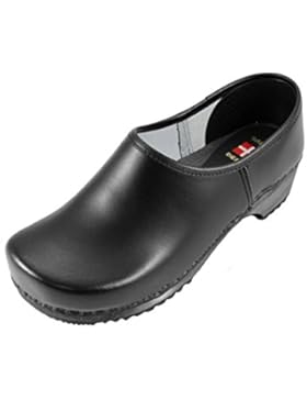 Danish Design Clogs geschlossen schwarz mit schwarzer Sohle