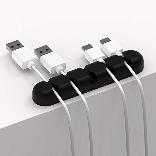 Preisvergleich Produktbild FairytaleMM ORICO CBS5 Kabelaufwicklung Kopfhörer Kabel Veranstalter Draht Lagerung Silikon Ladegerät Kabelhalter Clips für Lade Datenkabel Linie (Farbe: schwarz)