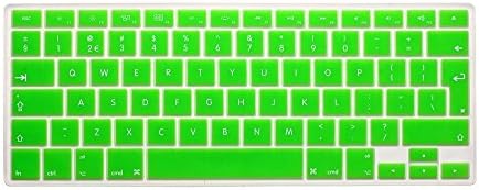 HASESS Green European Keyboard Layout Keyboard Cover Silicone Skin for MacBook Pro 13" 15" (with or without Retina Display) MacBook Air 13" and iMac Wireless Apple Keyboard - Green