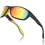 [Polarizado - Protección 100% UV400] Protege gran parte de los rayos UV400. Las lentes no son ni demasiado oscuras ni demasiado brillantes, solo lo que se necesita para no ser deslumbrado. Las gafas se pueden utilizar durante el día para practicar deportes al aire libre como surf, senderismo, motociclismo, ciclismo, pesca, escalada, compras, esquí, pesca, ciclismo y senderismo. montañismo.