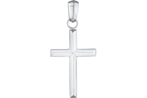 Kuzzoi Ciondolo a forma di croce in argento Sterling 925 per collane, gioielli religiosi, accessorio per uomini, ragazzi e bambini