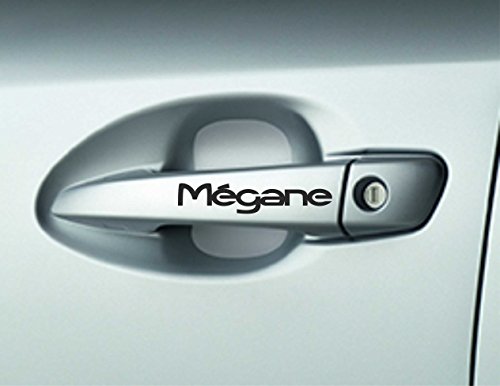 6 x Adhesivos decorativos de mangos de puerta de coche Megane adhesivos Calidad Premium Pegatina para coche