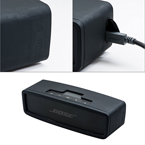 QUMOX Schwarze Haut Stoßabdeckungs -Silikon-Trage für Bose Soundlink -Mini-Lautsprecher - 5