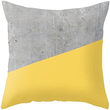 17YEARS Pineapple Leaf Yellow Pillow Case Sofa Car Waist Throw Cushion Cover Home Decor size 2 Yellow With Grey