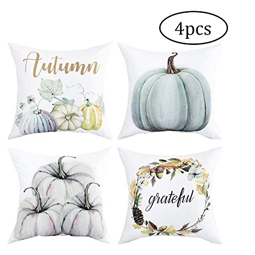 CDKJ 4 Halloween di tiro del Cuscino coperture Cotone Zucca Modello Quadrato Cuscino Cuscino Decorativo con Cerniera Nascosta per divani Famiglia