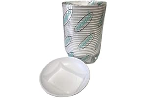 INERRA Square Round Bowls - White Plastic Florist Flower Dishes for Foam Brick (Pack of 20)