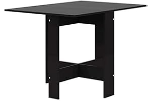Symbiosis Folding Table with Flap Papillon, Black, 76 x 103 x 73.4 cm