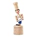 Produktbild Wackeltier Wackelfigur Koch, Figur aus Holz, natur, 10 cm, von DREGENO SEIFFEN – Original erzgebirgische Handarbeit, stimmungsvolle Dekoration