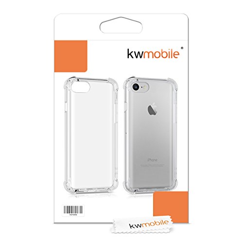 kwmobile Funda Transparente para Apple iPhone 7 8 Carcasa de Silicona TPU con protecci  n en Las Esquinas - Funda Protectora Fina y Transparente para Smartphone Carcasa en Transparente