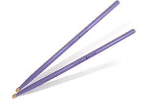 BLISSFULABODE Moboog 5A 7A Paire de baguettes de batterie en bois d'érable – Compatibles avec toutes les batteries – Pour étudiants et adultes – Violet 7A