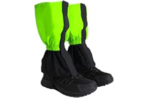 QOCUILC Outdoor Gamaschen, wasserdichte und Schneestiefel-Gamaschen, ideal für Wandern, Trekking, Skifahren und Klettern,unisex robuster Beinschutz, in leuchtenden Farben für beste Sichtbarkeit