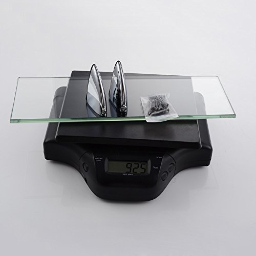 KES Badablage Glasregal Eckablage Glasbodenträger aus Edelstahl und Glas, Klar und Silber, BGS3202S35 - 9