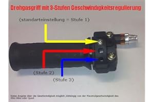 ‎NITRO MOTORS Pocketbike Dirtbike Drosselgriff Drossel Griff Drosselsatz 3 Stufen Kinderquad Mini