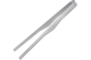 iBasingo 17 cm kökstång titan tekopp klämma BBQ pincett anti-skållning lätt grepp klämma tång lätt praktisk redskap för matlagning, servering, grill, buffé, biff, sallad, Ice Ti1011T S
