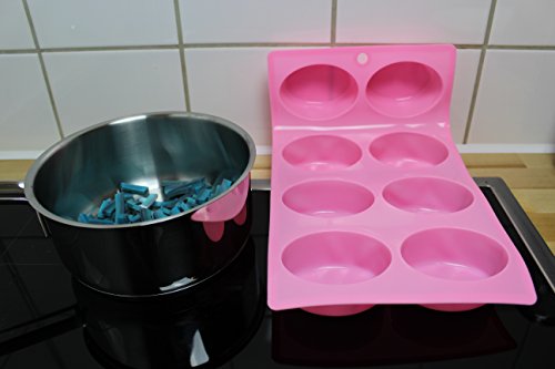 Unitedcovers Silikonform mit 8 Hohlräumen mit Hängeaussparung – für ovale, füllige und perfekte selbstgemachte Seifen – Versand aus Deutschland - 4
