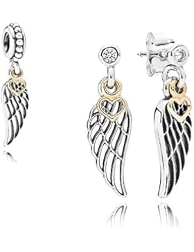 Original Pandora Geschenkset - 1 Silber Anhänger 791389 mit 14K Gold Liebe & Schutz + 1 Silber Ohrhänger 290583CZ...