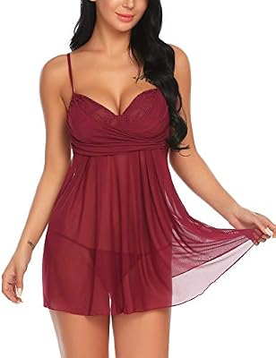 Adome Lingerie Femme Ensemble De Lingerie Dentelle Ouverte Body Lingerie Courte-Violet-Small
