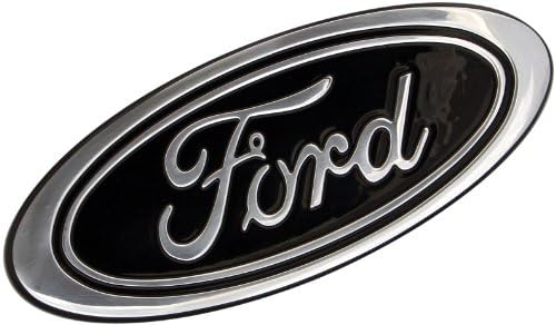 DefenderWorx 98403 Black Ford Oval 9" x 3-5/8" Billet Grille and Tailgate Emblem for Ford 04-08