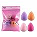 Familizo 4pcs Pro Beauty Flawless Makeup Blender Foundation Puff Multi Shape Sponges 2.25" x 1.5" x 1.5" (Multicolor)