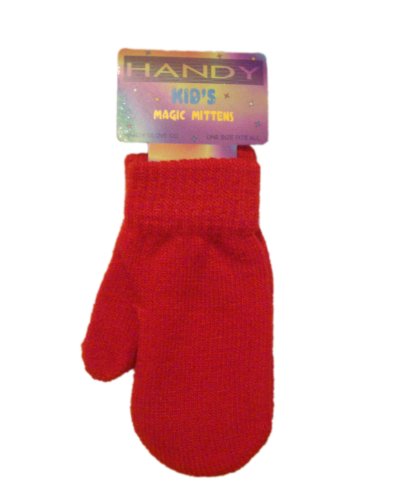 Baby Toddler Magic Mittens Assorted Colours Soft Stretchy red