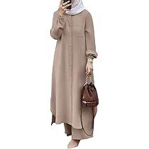 Islamitische Kleding Dames OBEEII Moslim Jurk Dames 2-delige Set