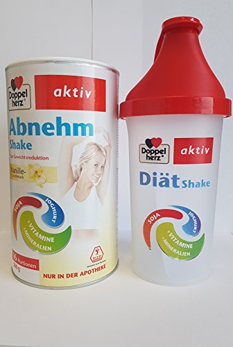 Preisvergleich Produktbild Doppelherz Abnehm Shake Vanille 500g mit Shaker
