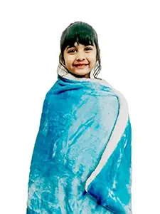 VAS COLLECTIONS All Season Sherpa Baby Blanket Comfy Soft Warm Blankets for Baby Girls and Boys/ Baby Wrapper/ Swaddle Blanket for 0 - 5 Years Kids Aqua