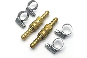 kontinental/1stserie 2 x snabbkopplingsbeslag koppling för 8 mm propan/butan slang + 4 klämmor