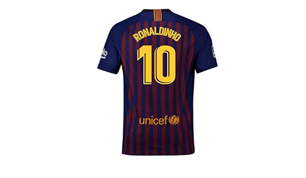 2018-2019 Barcelona Home Nike Football Soccer T-Shirt Maglia (Ronaldinho  10) : Sport e tempo libero