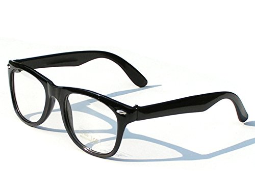 Preisvergleich Produktbild Tedd Haze Wayfarer Brille schwarz klar Glas incl. Brillen Beutel