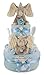 Baby Boys Blue Dumbo Elephant Nappy Cake Hamper (Deluxe 3 Tier)