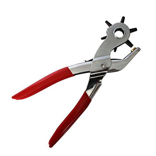 KurtzyTM 6-Loch Lochzange Revolverlochzange für Leder Handarbeit Werkzeug Gürtel Ösen Leinen u.v.m