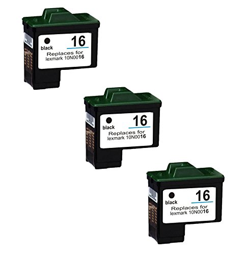 Preisvergleich Produktbild Prestige Cartridge 3 x Lexmark 16 Tintenpatronen, schwarz