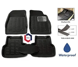 BRZ 3D/4D Car Floor/Foot Mats for Ritz All Models | Black Colour| 6 Months Warranty