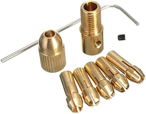 Mini Brass Drill Chuck Drill Collet Set Fit for Micro Twist Drill Chuck Hobby Model Tool(0.5-3mm )