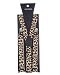 Produktbild Eozy 1 Stück Hochwertige Hosenträger mit starken Clips für Unisex Erwachsene verstellbar ungezwungen Punk 80's 80s-70s Disko Tanze kostume Party (Braun(Leoparden Print))