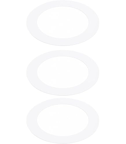 PATIKIL 2 Pezzi Anello Di Rifinitura Per Faretti LED - Bianco Opaco, Diametro 127x190 Mm, In Acciaio, Per Soffitto E Parete