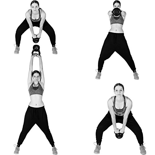 MOVIT® Profi Kettlebell Kugelhantel aus Gusseisen mit Vinylbeschichtung, 12 VARIANTEN: 2 bis 24 kg - 6