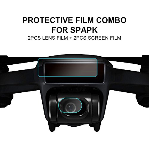 Preisvergleich Produktbild DJI SPARK Displayschutz Linse Schutzfilm UAV Körper Bildschirmschutz Glasfaser HD Schutzfolie für DJI SPARK von TIME4DEALS