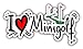 Produktbild I Love Minigolf Auto-Dekor-Vinylaufkleber 15 X 8 cm