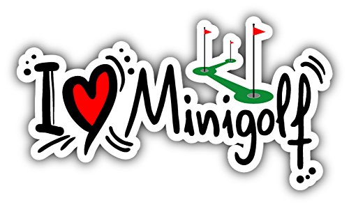Preisvergleich Produktbild I Love Minigolf Auto-Dekor-Vinylaufkleber 15 X 8 cm