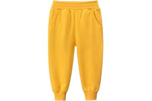 imKutie Toddler Boys Kids Cotton Pants Elastic Waist Joggers Tracksuit Trousers Casual School Trousers Bottoms for 1-9 Years Old