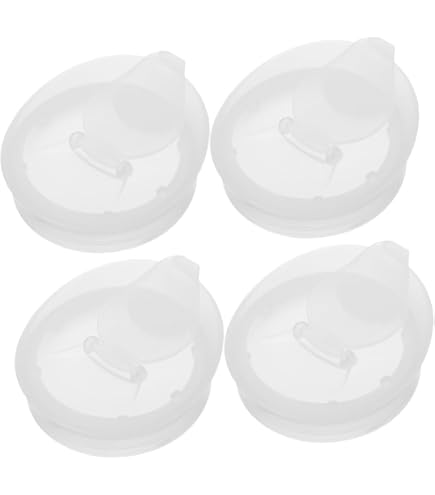2 Coperchi In Plastica Bianca Per Brocca D'Acqua In Vetro Bistrot - Diametro 7,5 Cm, Antipolvere