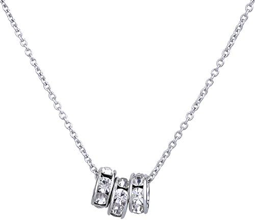 Three Circle Pendant Necklace White Gold Plated Swarovski Elements Crystal Fashion Jewelry For Women