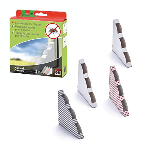 SWISSINNO NaturalControl 1 463 001K Set of 4 Window Fly Traps Non-Toxic