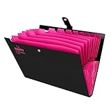 *** 12 bolsillos con lengüetas *** La carpeta de expansión está dividida en 12 partes que pueden colocar diferentes tipos de documentos. Hay pestañas en cada mezzanine que facilitan la búsqueda del tipo de documentos en diferentes bolsillos.