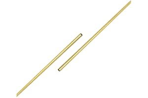Ohamtes 2PCS Brass Tube ID2mm(0.079") x OD3mm(0.118") x L300mm(11.81"), Wall Thickness 0.5mm(0.02"), Used for Refrigerator Capillary Tube, Oil Circuit Hydraulic System, Craft Decoration