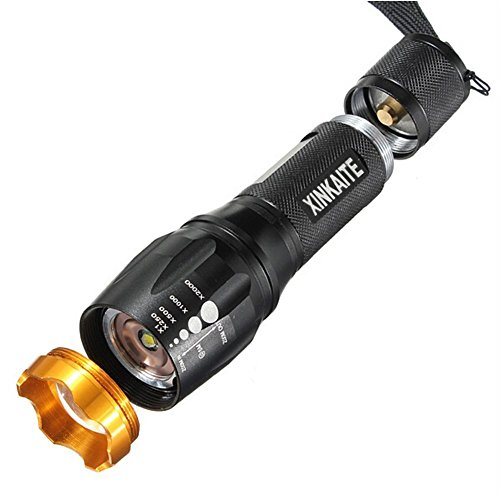 XINKAITE 2000lm LED Taschenlampe, Cree XML L2 Aluminium Fackel 5 Helligkeit Zoombare fur Camping - 5