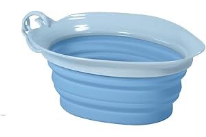 United Pets Leaf Bowl Ciotola da Viaggio per Cani, di Design, Pieghevole e Portatile, in Silicone Atossico, Azzurro, Taglia unica