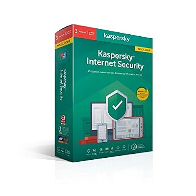 Kaspersky Internet Security 2020 Mise à jour (3 Postes / 1 An)|Internet Security|3 appareils|1 An|PC/MAC/Android|Telechargement